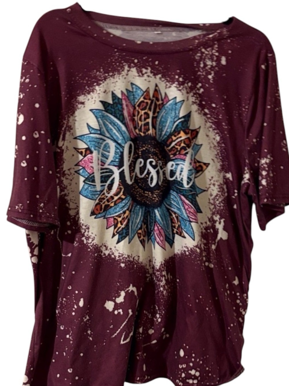 Blessed Graphic Women's Top - Purple XL NWOT.